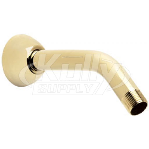 Speakman S-2500-PB 7" Brass Arm & Flange w/ 1/2" MNPT Inlet & Outlet - Polished Brass 