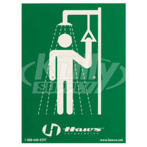 Haws SP177 Drench Shower Sign