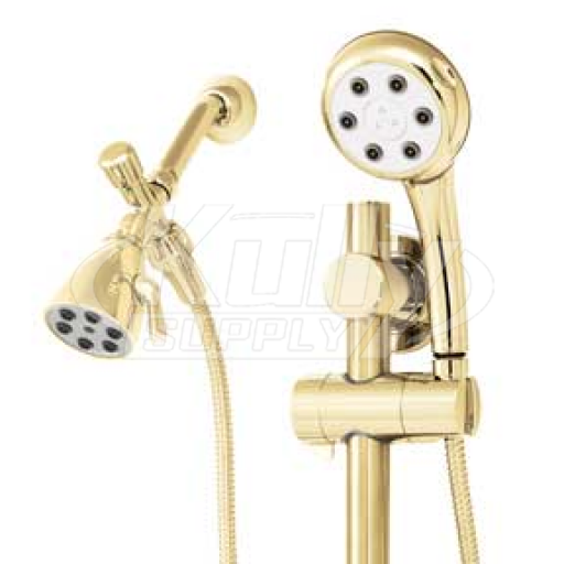 Speakman VS-122252-PB Combination Handheld & Fixed Showerhead w/Slide Bar - Polished Brass (Discontinued)