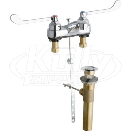 Elkay LK403T6 4" Centerset Lavatory Faucet, 2 Handle w/ Pop-Up