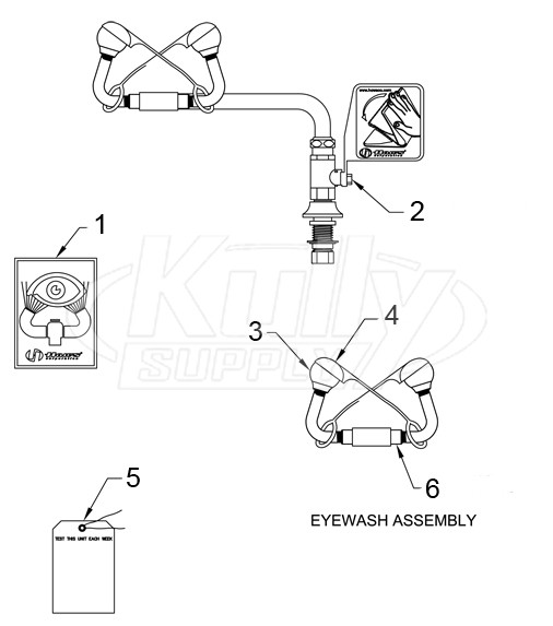 Haws 7612 Eyewash Parts Breakdown