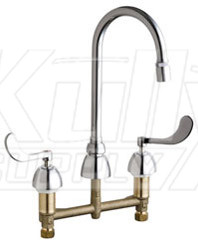 Chicago 786-E29-245ABCP Concealed Hot and Cold Water Sink Faucet