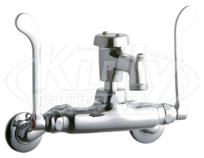 Elkay LK945BP03T6T Wall Mount Faucet, 3"-8" Adjustable  Centers