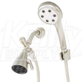 Speakman VS-112252-BN Combination Handheld Shower & Fixed Showerhead - Brushed Nickel 