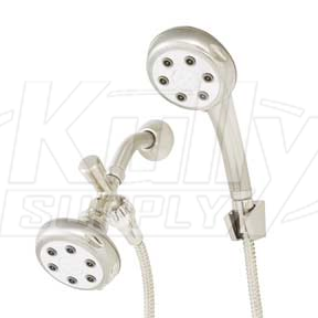 Speakman VS-112620-BN Combination Handheld Shower & Fixed Showerhead - Brushed Nickel