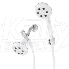 Speakman VS-112620-WHT Combination Handheld Shower & Fixed Showerhead - White 