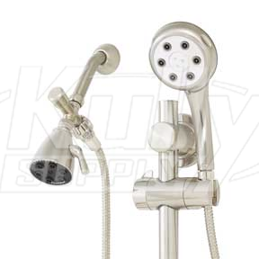 Speakman VS-122252-BN Combination Handheld & Fixed Showerhead w/Slide Bar - Brushed Nickel 