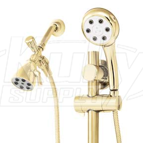 Speakman VS-122252-PB Combination Handheld & Fixed Showerhead w/Slide Bar - Polished Brass (Discontinued)