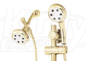Speakman VS-122620-PB Combination Handheld & Fixed Showerhead w/Slide Bar - Polished Brass (Discontinued)
