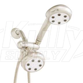 Speakman VS-222620-BN Combination Handheld & Fixed Showerhead w/ 3-way Diverter Bracket - Brushed Nickel