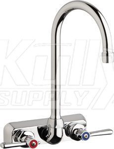 Chicago W4W-G2E35-369AB Hot and Cold Water Washboard Sink Faucet