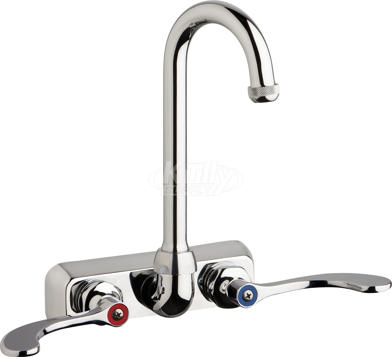 Chicago W4W-GN1AE1-317ABCP Hot and Cold Water Workboard Sink Faucet