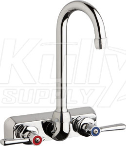 Chicago W4W-GN1AE35-369AB Hot and Cold Water Washboard Sink Faucet