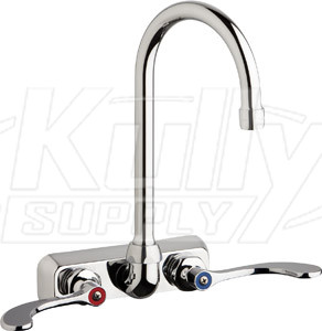 Chicago W4W-GN2AE35-317AB Hot and Cold Water Washboard Sink Faucet