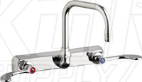 Chicago W8W-DB6AE35-317AB Hot and Cold Water Washboard Sink Faucet