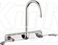 Chicago W8W-GN2AE35-317AB Hot and Cold Water Washboard Sink Faucet