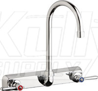 Chicago W8W-GN2AE35-369AB Hot and Cold Water Washboard Sink Faucet