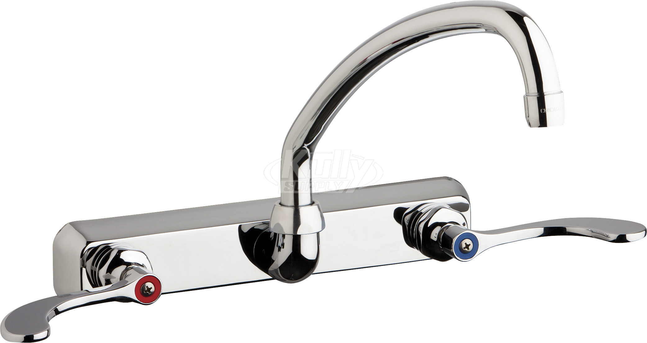 Chicago W8W-L9E35-317ABCP Hot and Cold Water Workboard Sink Faucet