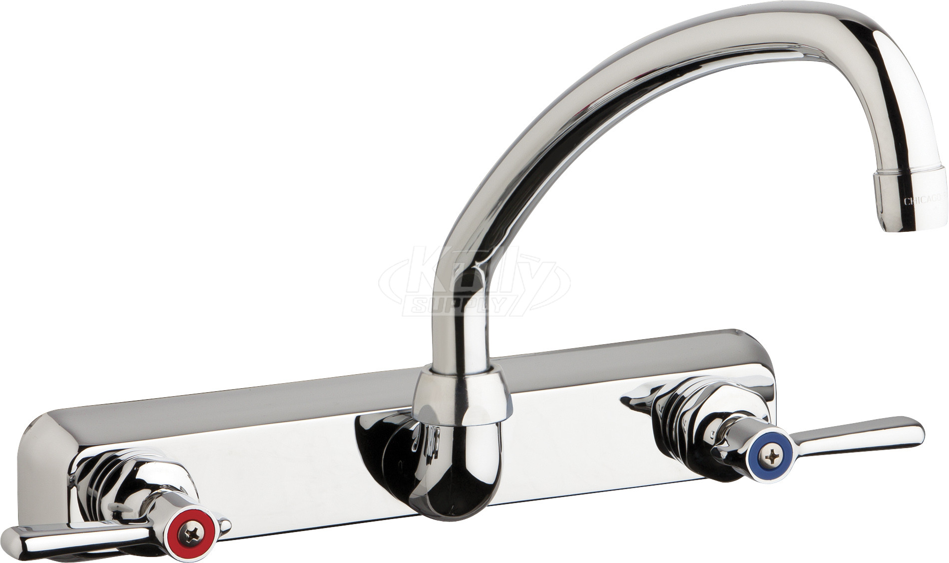 Chicago W8W-L9E35-369ABCP Hot and Cold Water Workboard Sink Faucet